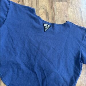 Vintage Gold's Gym Blue Women's Crop Top From Venice, CA